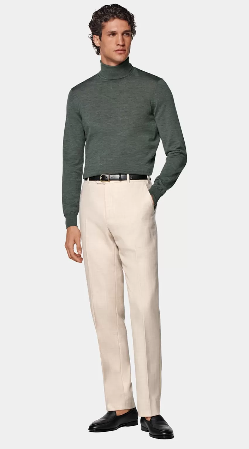 Suitsupply Merino Rollkragenpullover Dunkelgrün Aus Pure Schurwolle | Deutschland Flash Sale