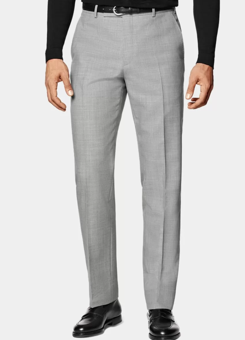 Suitsupply Milano Hose Hellgrau Straight Leg Aus Pure 4fach Traveller Schurwolle | Deutschland Fashion