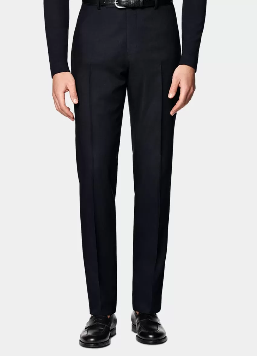 Suitsupply Milano Hose Navy Straight Leg Aus Pure 4fach Traveller Schurwolle | Deutschland Discount