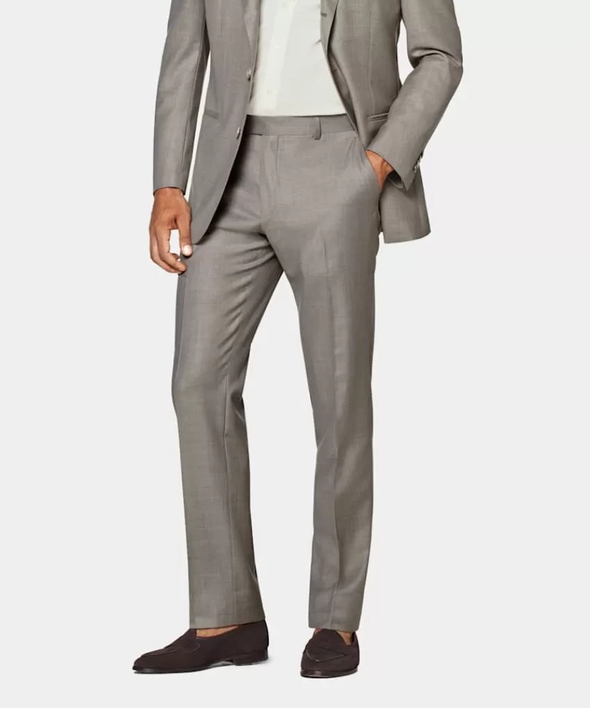 Suitsupply Milano Hose Taupe Straight Leg Aus Pure S110er Schurwolle | Deutschland Shop