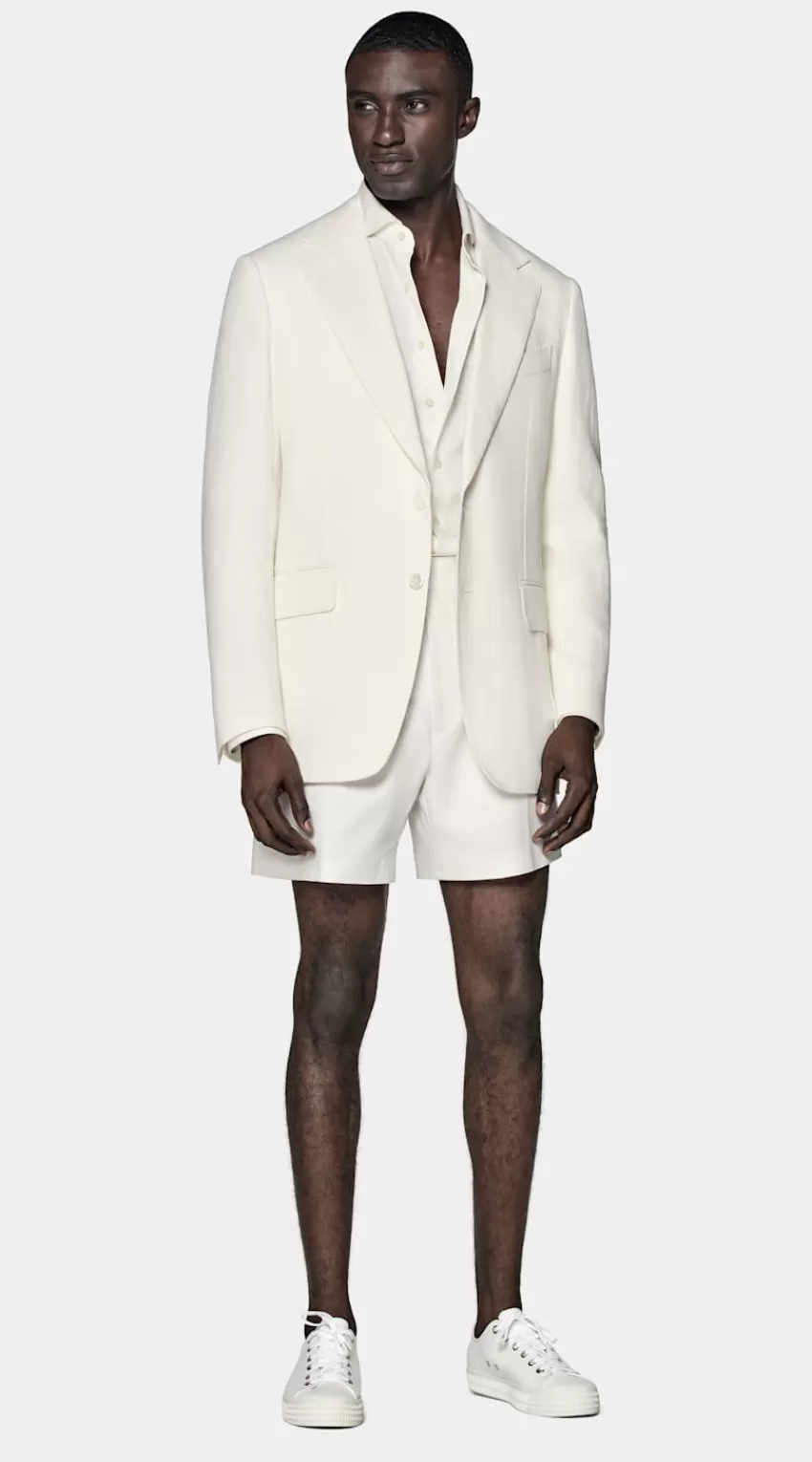 Suitsupply Milano Sakko Off-white Tailored Fit Aus Pures Leinen | Deutschland Fashion