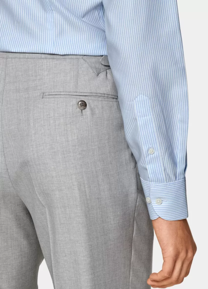 Suitsupply Oxford Hemd Hellblau Gestreift Extra Slim Fit Aus Pure Traveller Baumwolle | Deutschland Best