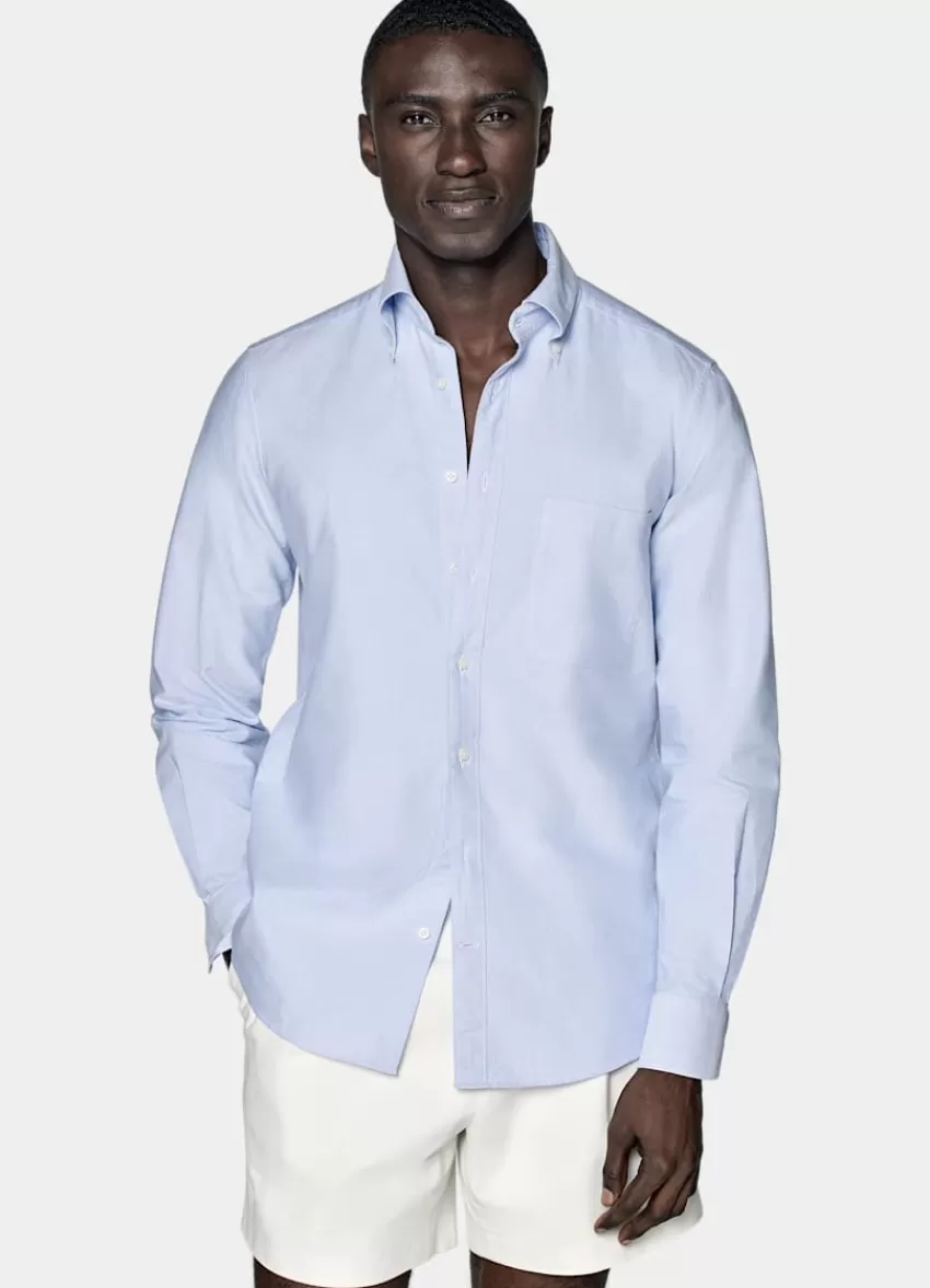 Suitsupply Oxford Hemd Hellblau Slim Fit Aus Ägyptische Baumwolle | Deutschland Flash Sale