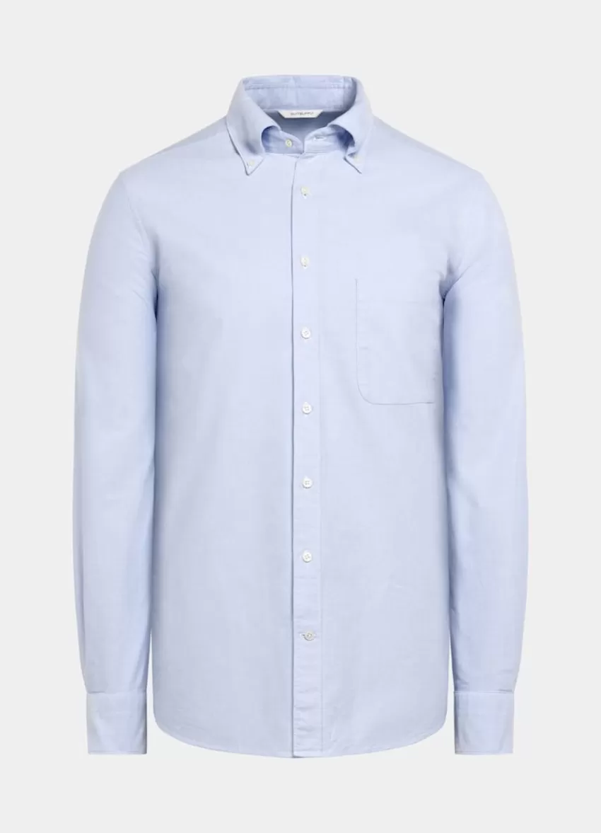 Suitsupply Oxford Hemd Hellblau Slim Fit Aus Ägyptische Baumwolle | Deutschland Flash Sale