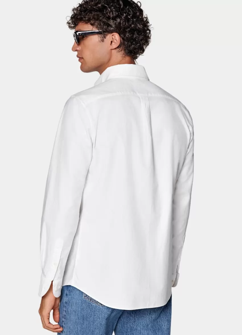 Suitsupply Oxford Hemd Weiß Slim Fit Aus Ägyptische Baumwolle | Deutschland Outlet