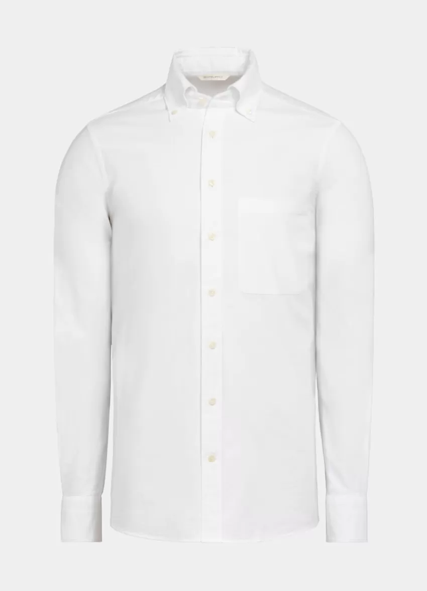Suitsupply Oxford Hemd Weiß Slim Fit Aus Ägyptische Baumwolle | Deutschland Outlet