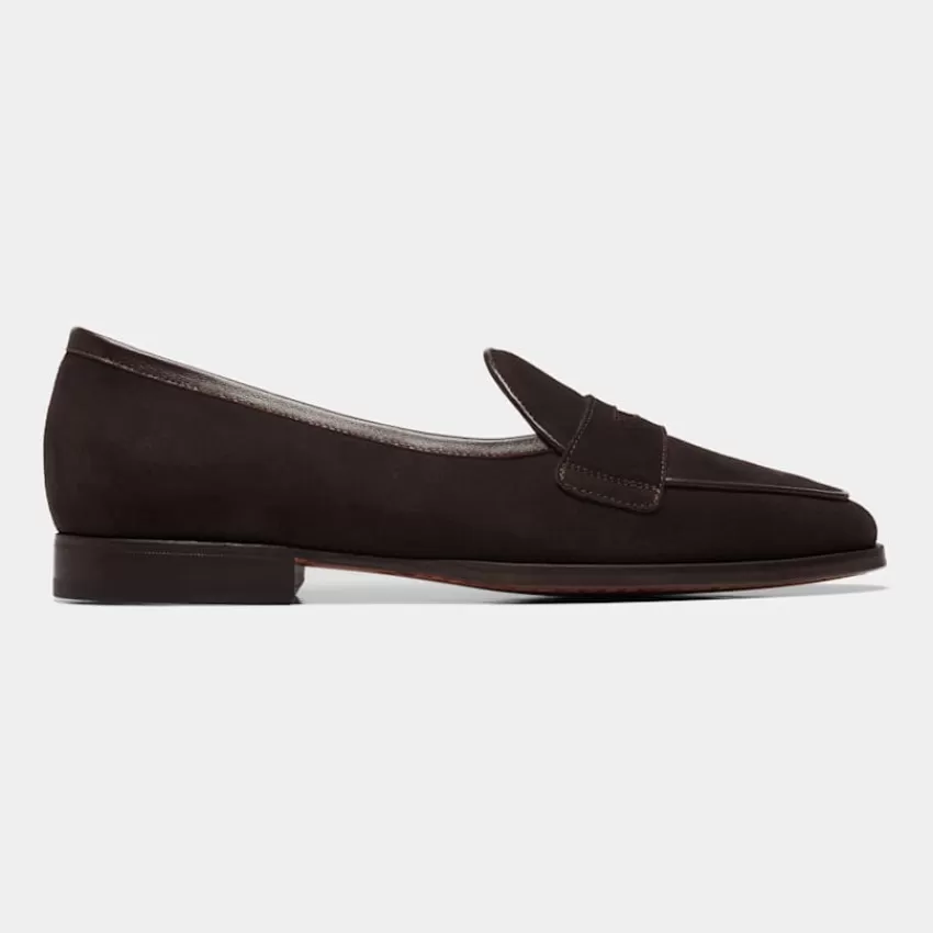 Suitsupply Penny Loafer Braun Aus Italienisches Kalbvelours | Deutschland Discount