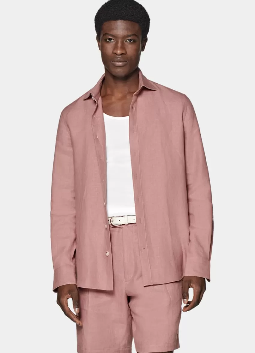 Suitsupply Pink Casual Set Aus Pures Leinen | Deutschland Cheap