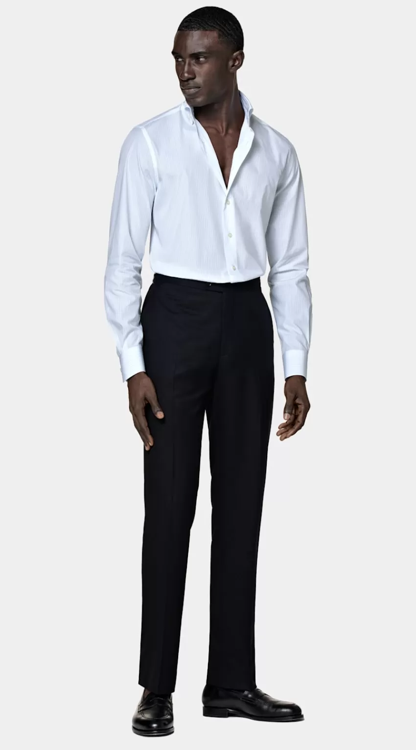 Suitsupply Popeline Hemd Blau Gestreift Slim Fit Aus Ägyptische Baumwolle | Deutschland Online