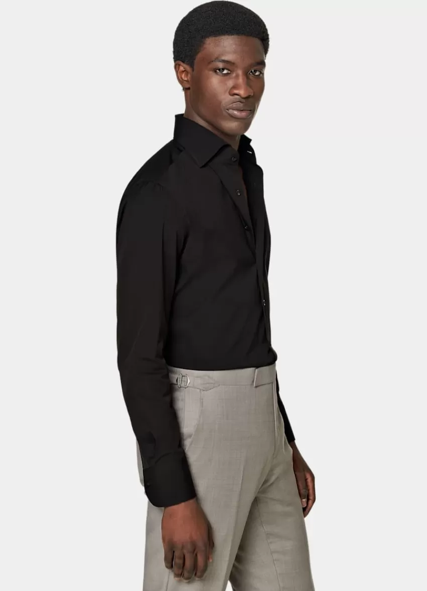 Suitsupply Popeline-Hemd Dunkelbraun Extra Slim Fit Aus Stretch-Baumwolle Polyamid | Deutschland Fashion