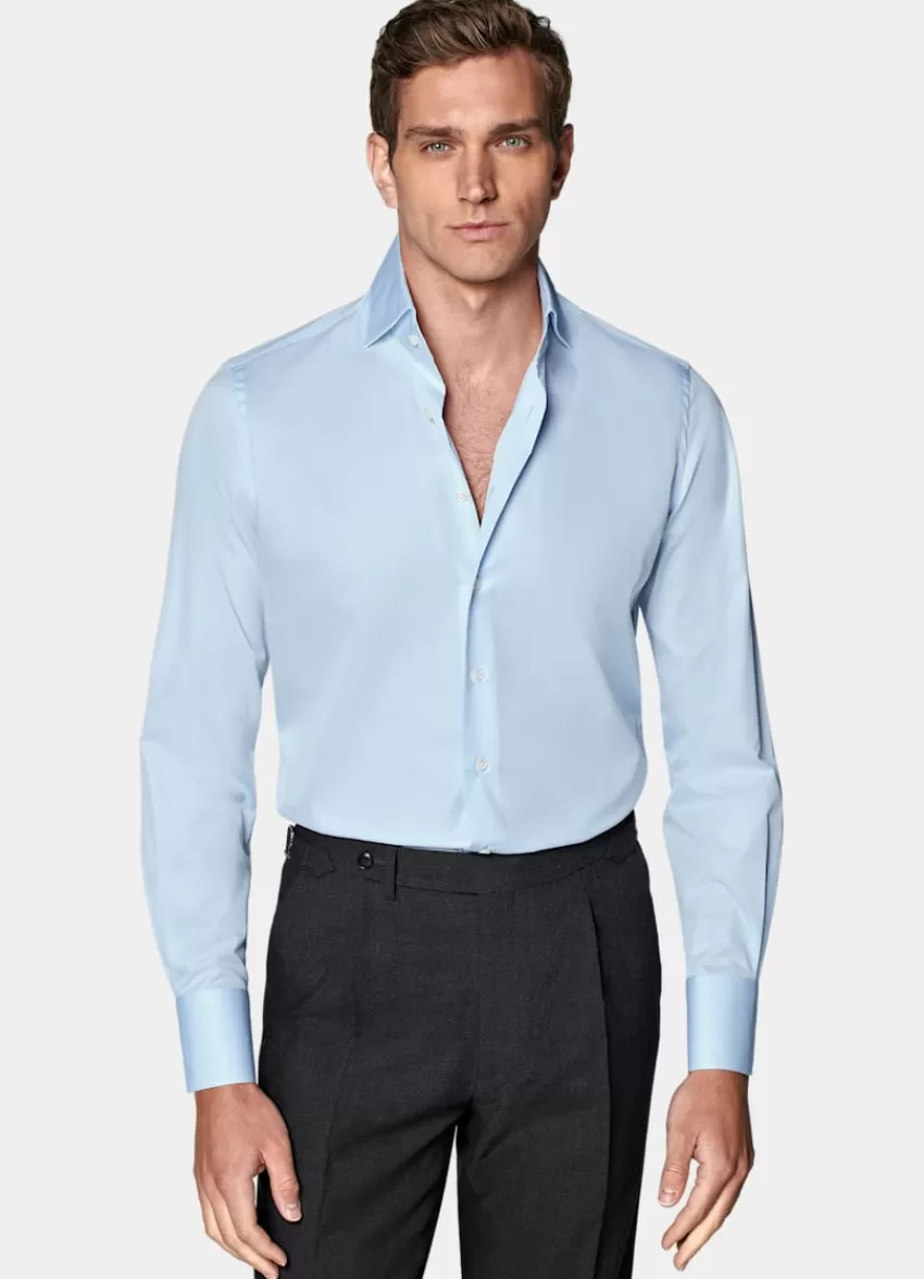 Suitsupply Popeline-Hemd Hellblau Tailored Fit Aus Ägyptische Baumwolle | Deutschland Store