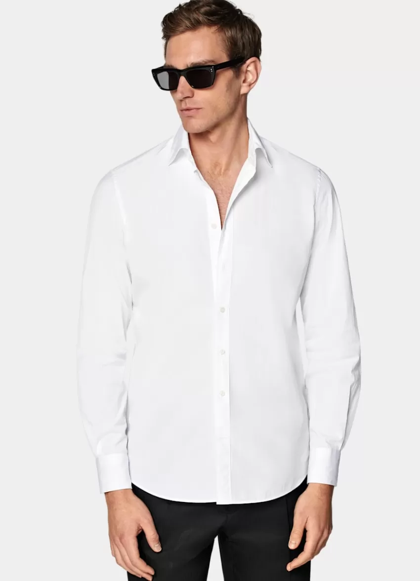 Suitsupply Popeline-Hemd Weiß In Slim Fit Aus Ägyptische Baumwolle | Deutschland New