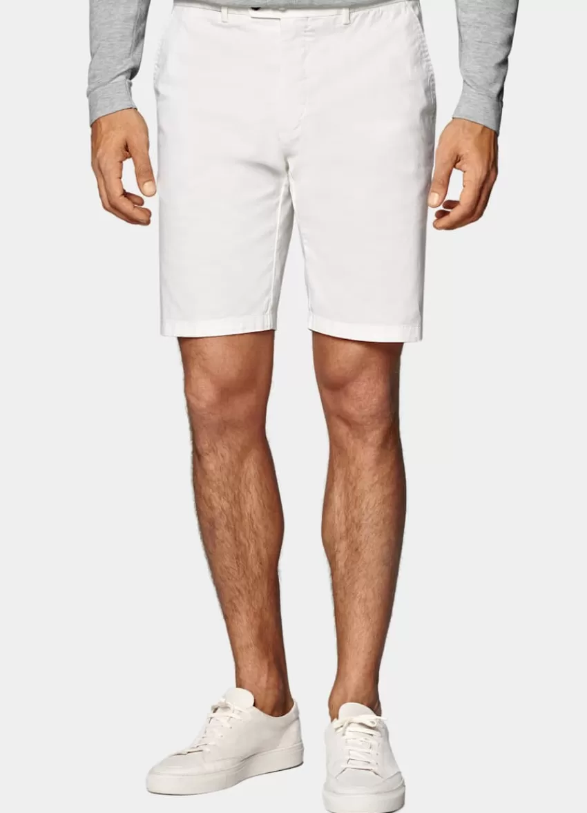 Suitsupply Porto Shorts Off-white Aus Stretch-Baumwolle | Deutschland Sale