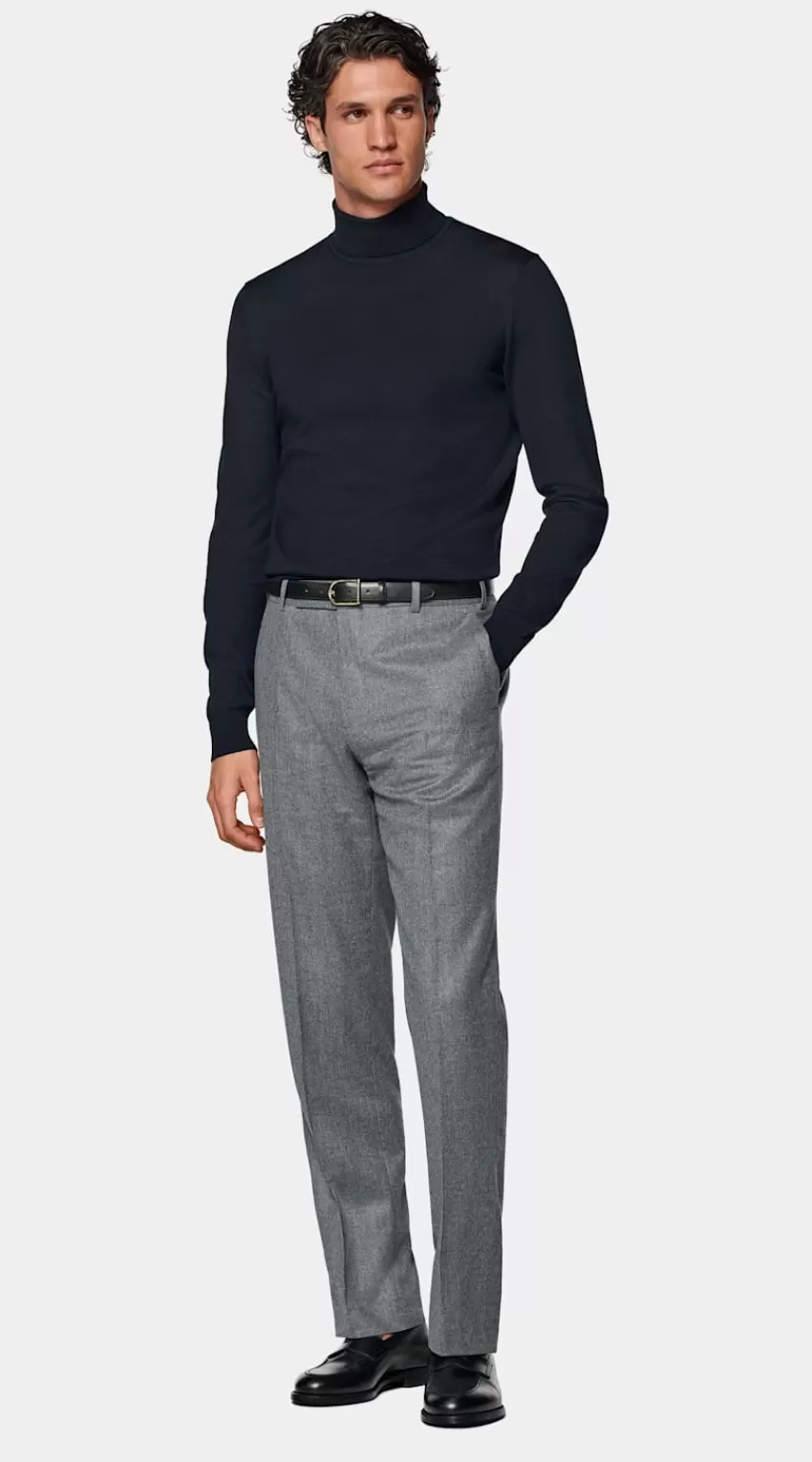 Suitsupply Rollkragenpullover Navy Aus Pure Schurwolle | Deutschland Sale