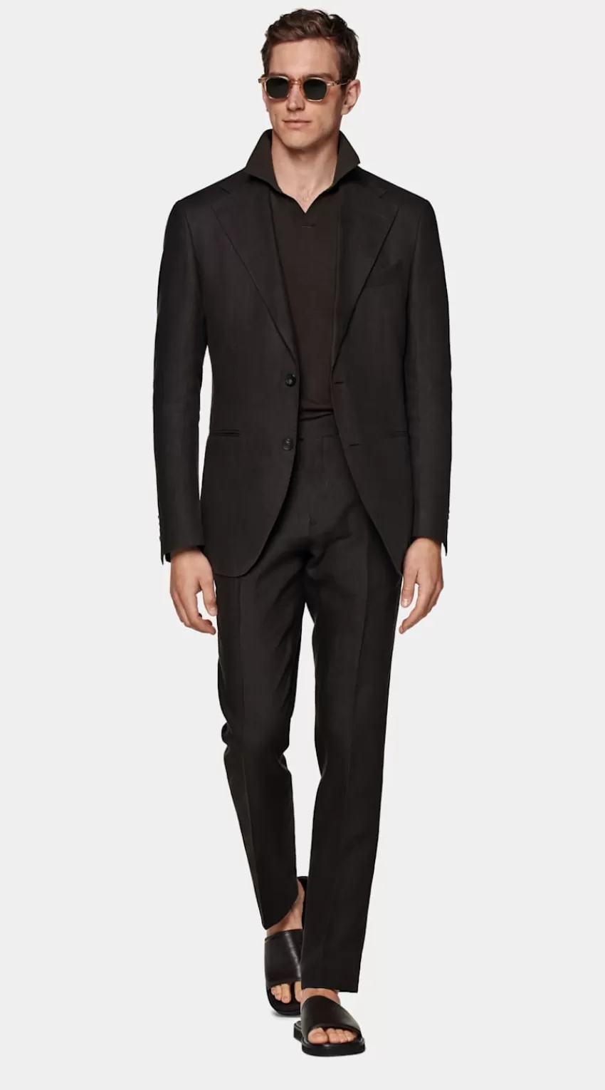 Suitsupply Roma Anzug Dunkelbraun Relaxed Fit Aus Pures Leinen | Deutschland Best Sale