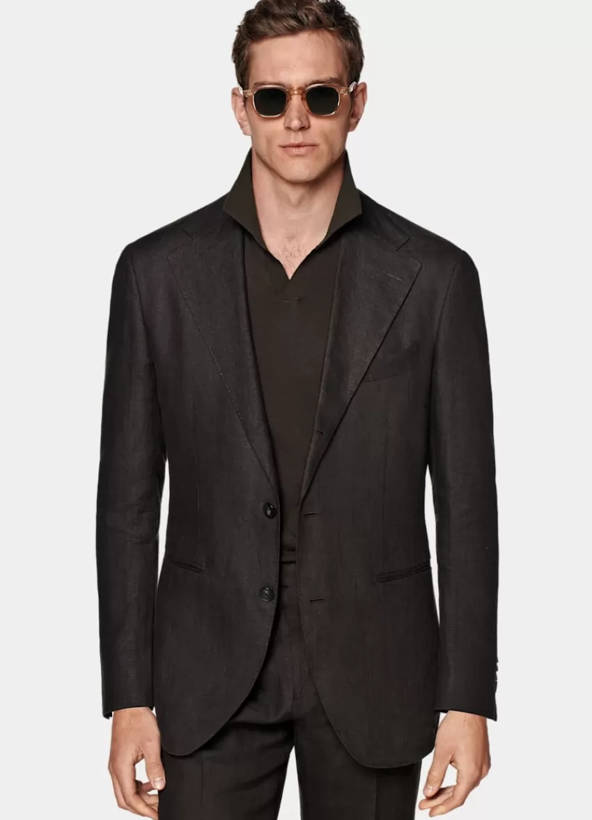 Suitsupply Roma Anzug Dunkelbraun Relaxed Fit Aus Pures Leinen | Deutschland Best Sale