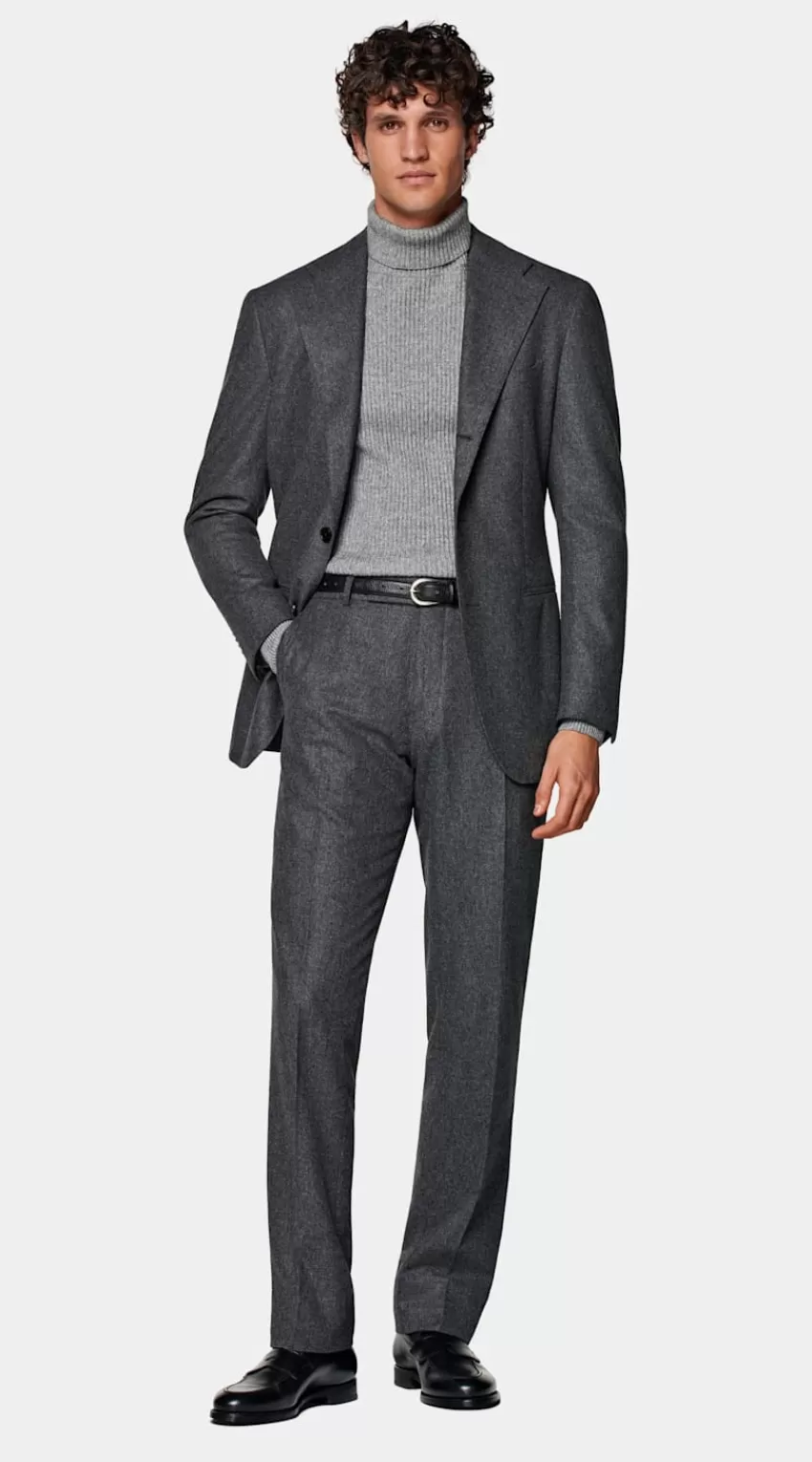 Suitsupply Roma Anzug Mittelgrau Relaxed Fit Aus Circular Schurwolle-Flanell | Deutschland Cheap