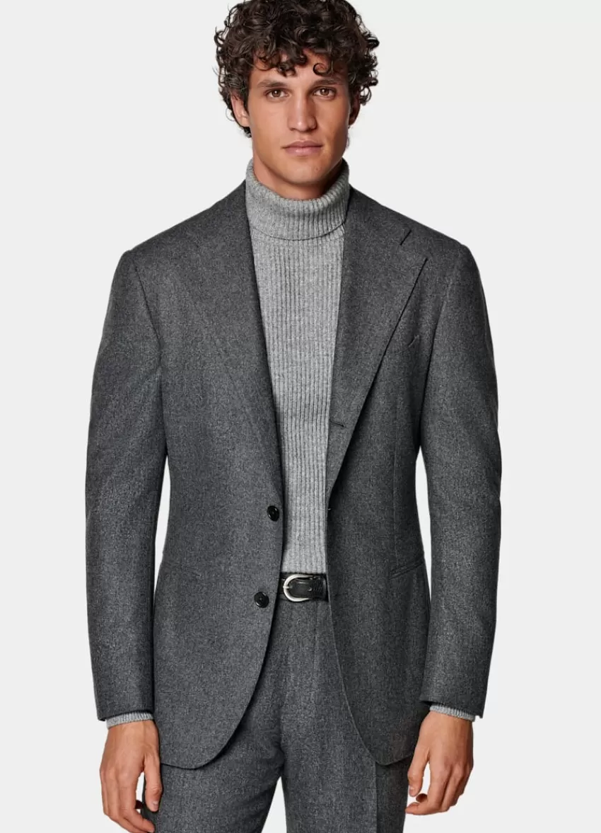 Suitsupply Roma Anzug Mittelgrau Relaxed Fit Aus Circular Schurwolle-Flanell | Deutschland Cheap