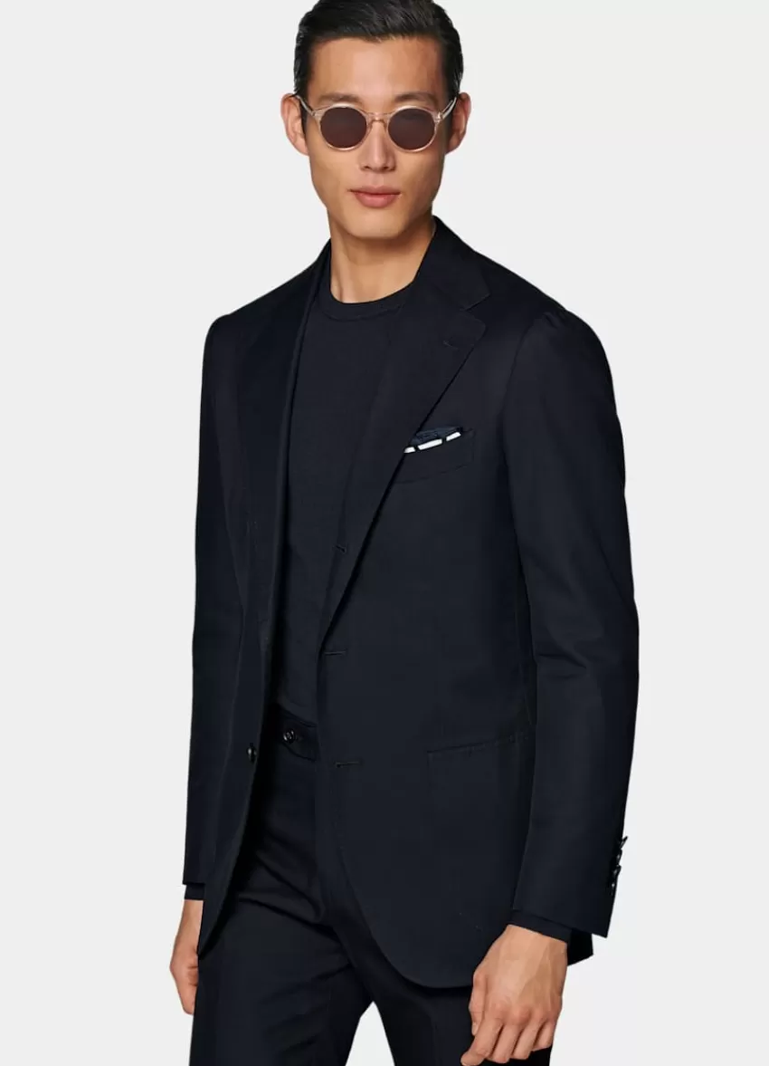 Suitsupply Roma Anzug Navy Relaxed Fit Aus Reine Baumwolle | Deutschland Hot