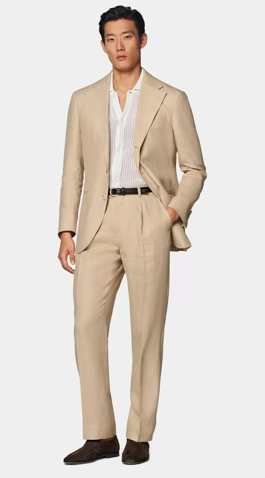 Suitsupply Roma Anzug Sand Relaxed Fit Aus Pures Leinen | Deutschland Best Sale