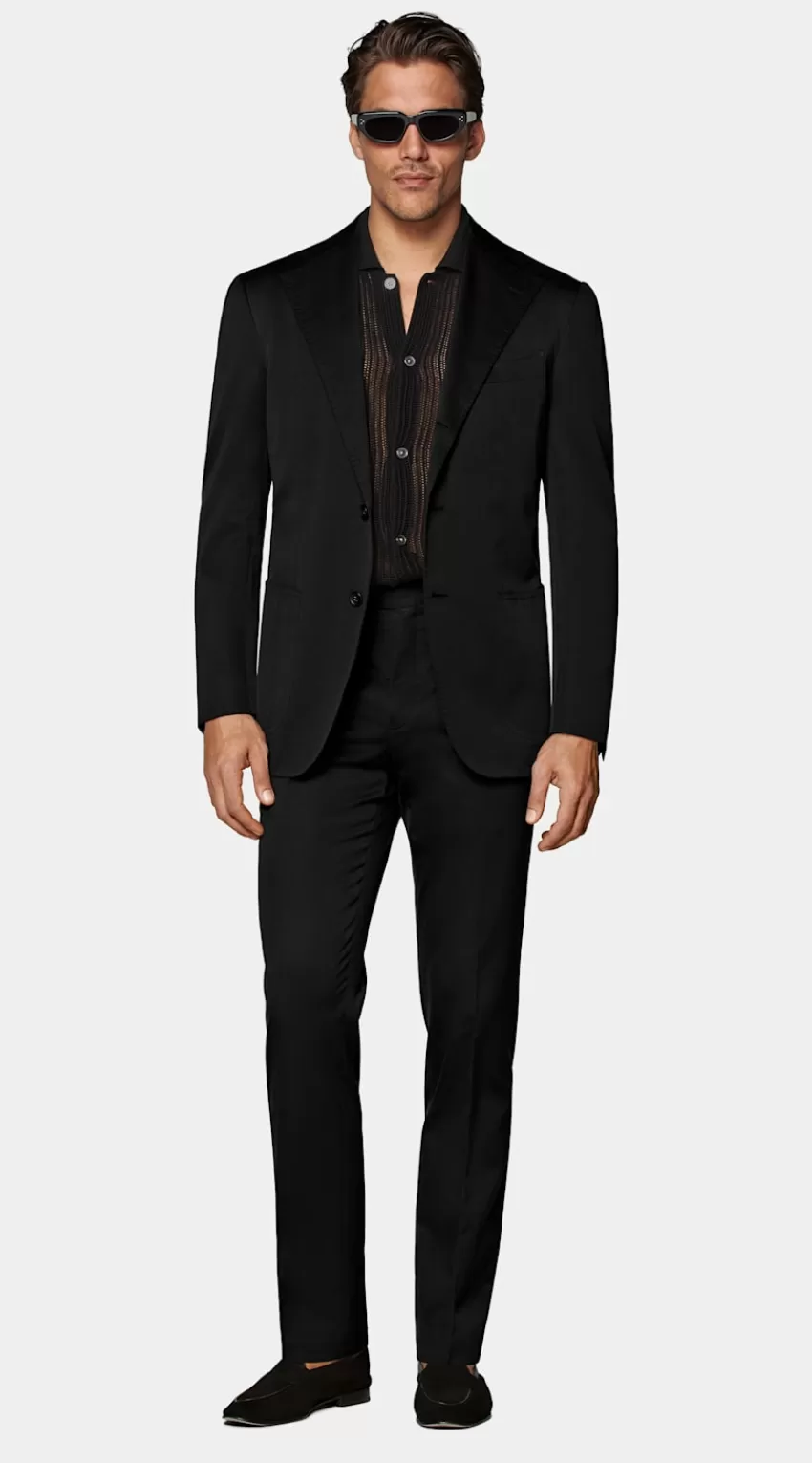 Suitsupply Roma Anzug Schwarz Relaxed Fit Aus Baumwolle Cashmere | Deutschland Best
