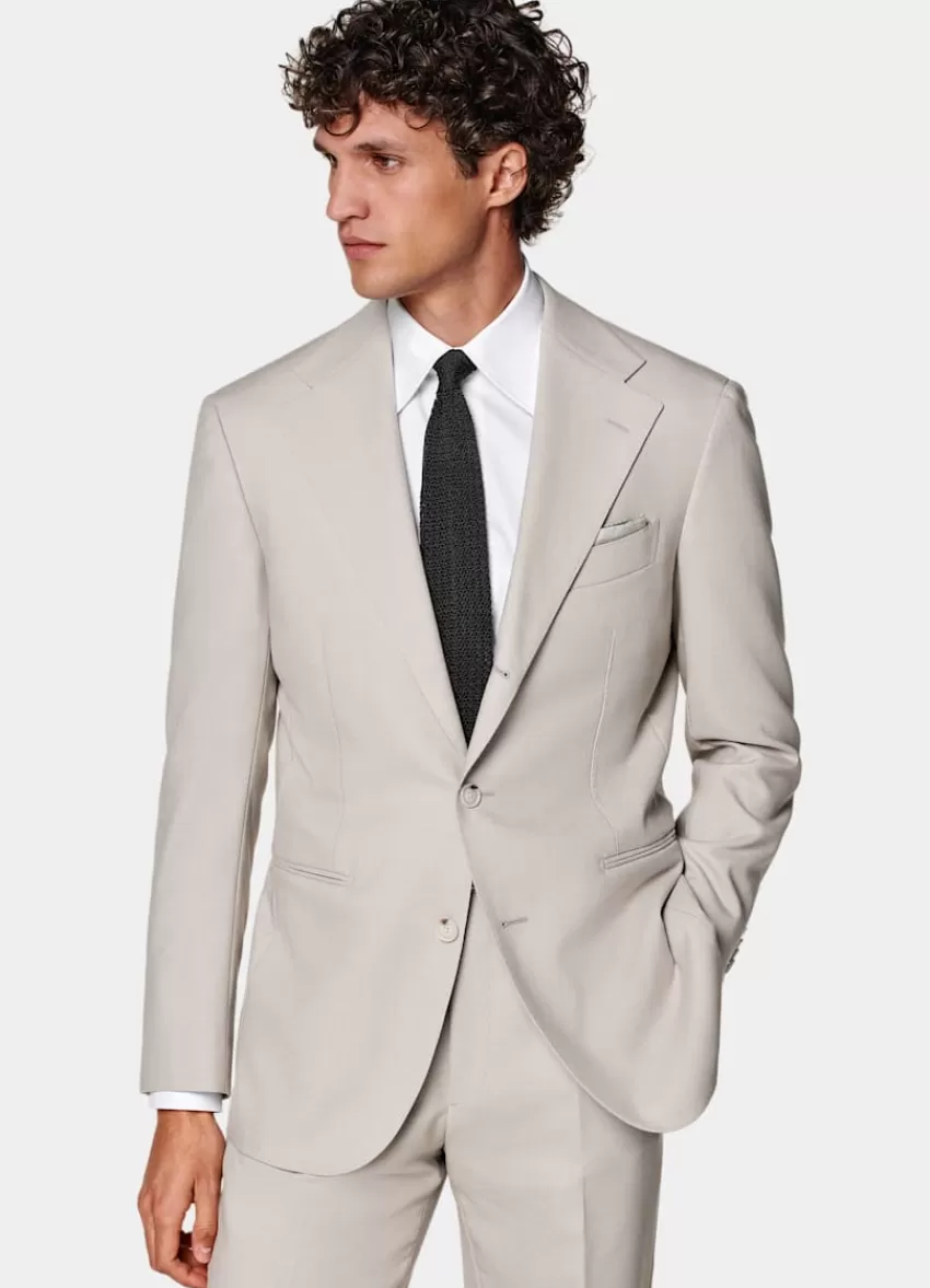 Suitsupply Roma Anzug Taupe Relaxed Fit Aus Pure 4fach Traveller Schurwolle | Deutschland Best