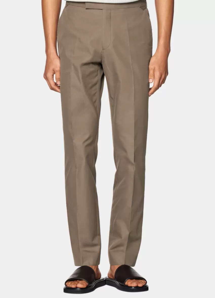 Suitsupply Roma Anzug Taupe Relaxed Fit Aus Reine Baumwolle | Deutschland Fashion