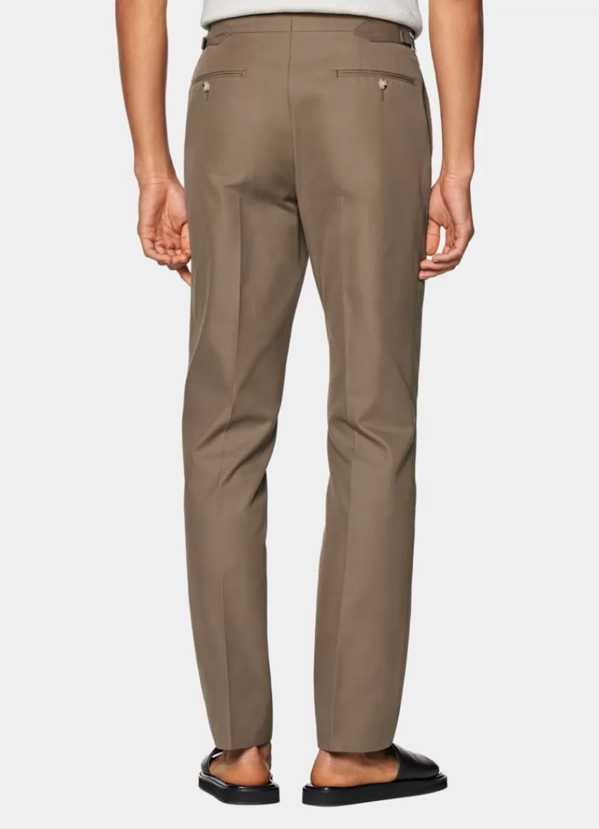 Suitsupply Roma Anzug Taupe Relaxed Fit Aus Reine Baumwolle | Deutschland Fashion