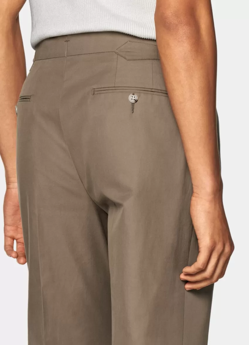 Suitsupply Roma Anzug Taupe Relaxed Fit Aus Reine Baumwolle | Deutschland Fashion