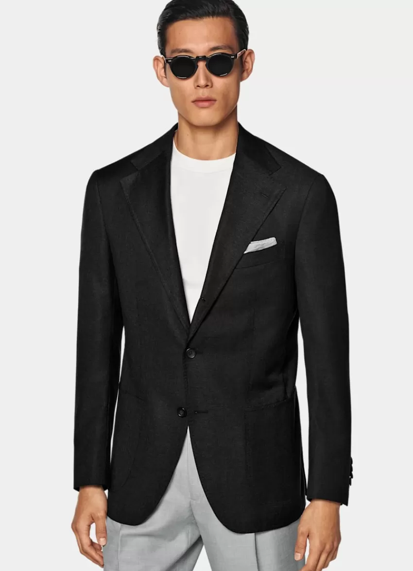 Suitsupply Roma Sakko Dunkelgrau Relaxed Fit Aus Pure S130er Schurwolle | Deutschland Online