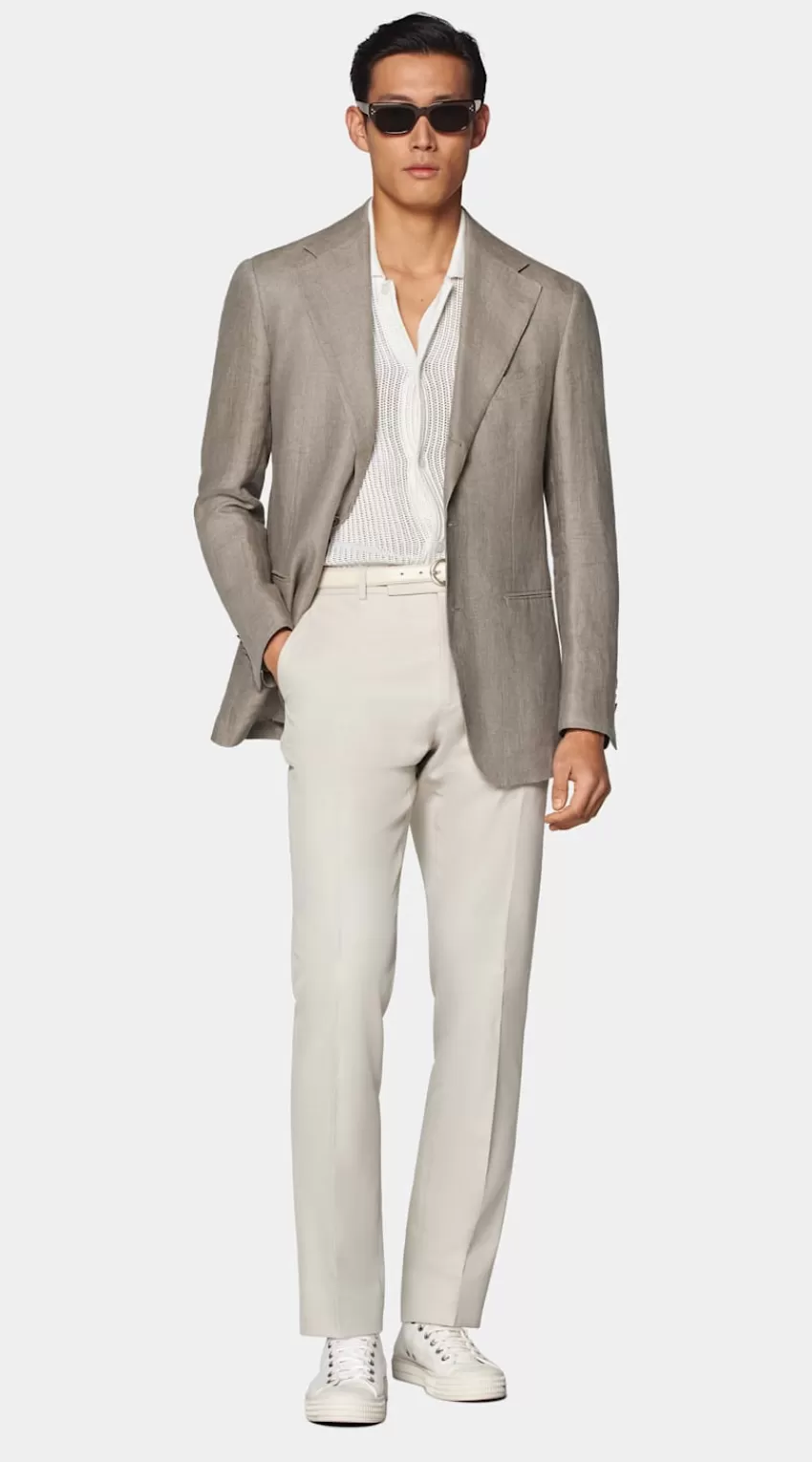 Suitsupply Roma Sakko Hellbraun Relaxed Fit Aus Pures Leinen | Deutschland Cheap