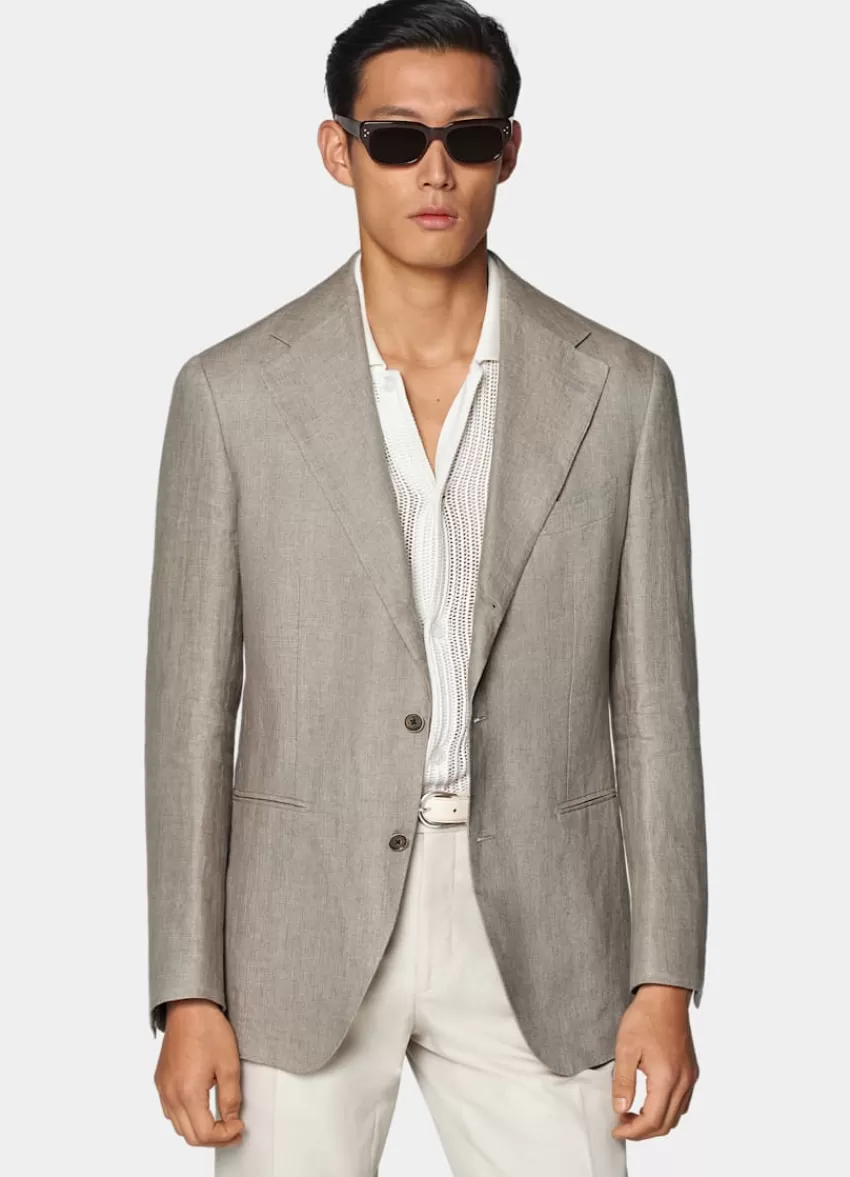 Suitsupply Roma Sakko Hellbraun Relaxed Fit Aus Pures Leinen | Deutschland Cheap