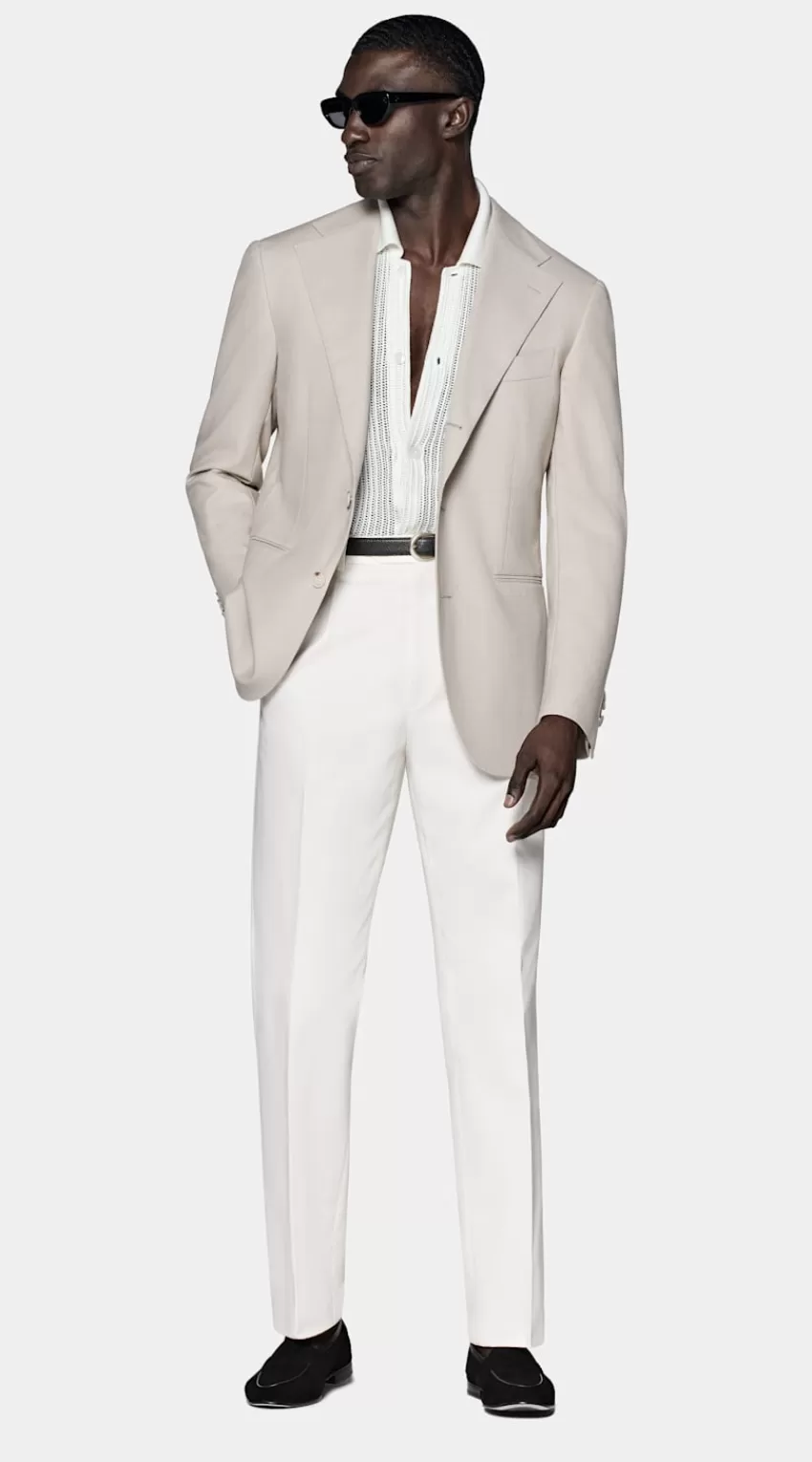 Suitsupply Roma Sakko Helltaupe Relaxed Fit Aus Pure 4fach Traveller Schurwolle | Deutschland Fashion