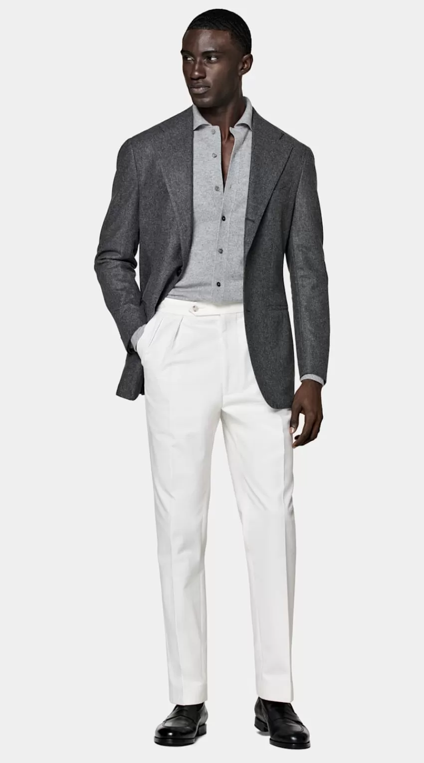 Suitsupply Roma Sakko Mittelgrau Relaxed Fit Aus Circular Schurwolle-Flanell | Deutschland Best Sale