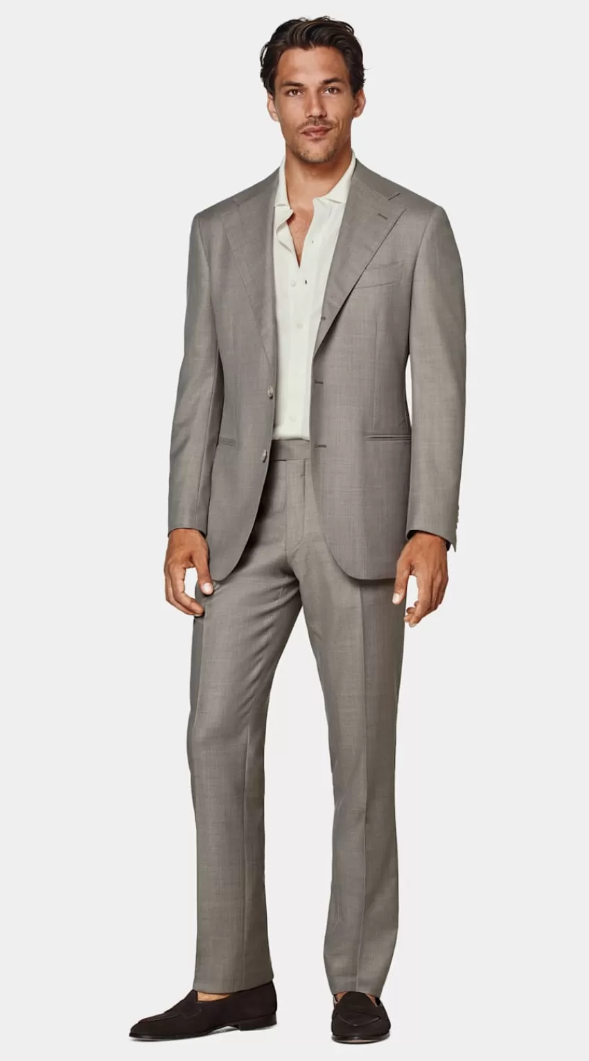 Suitsupply Roma Sakko Taupe Relaxed Fit Aus Pure S110er Schurwolle | Deutschland Store