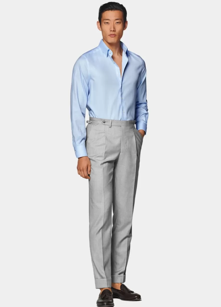 Suitsupply Royal Oxford Hemd Hellblau In Slim Fit Aus Pure Traveller Baumwolle | Deutschland Outlet