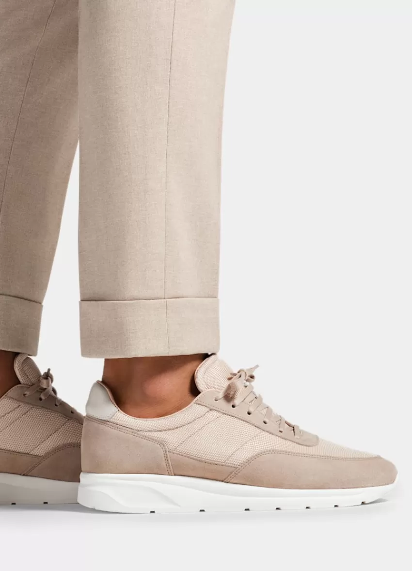 Suitsupply Runner Sneaker Hellbraun Aus Kalbsvelours Und Mesh | Deutschland Sale