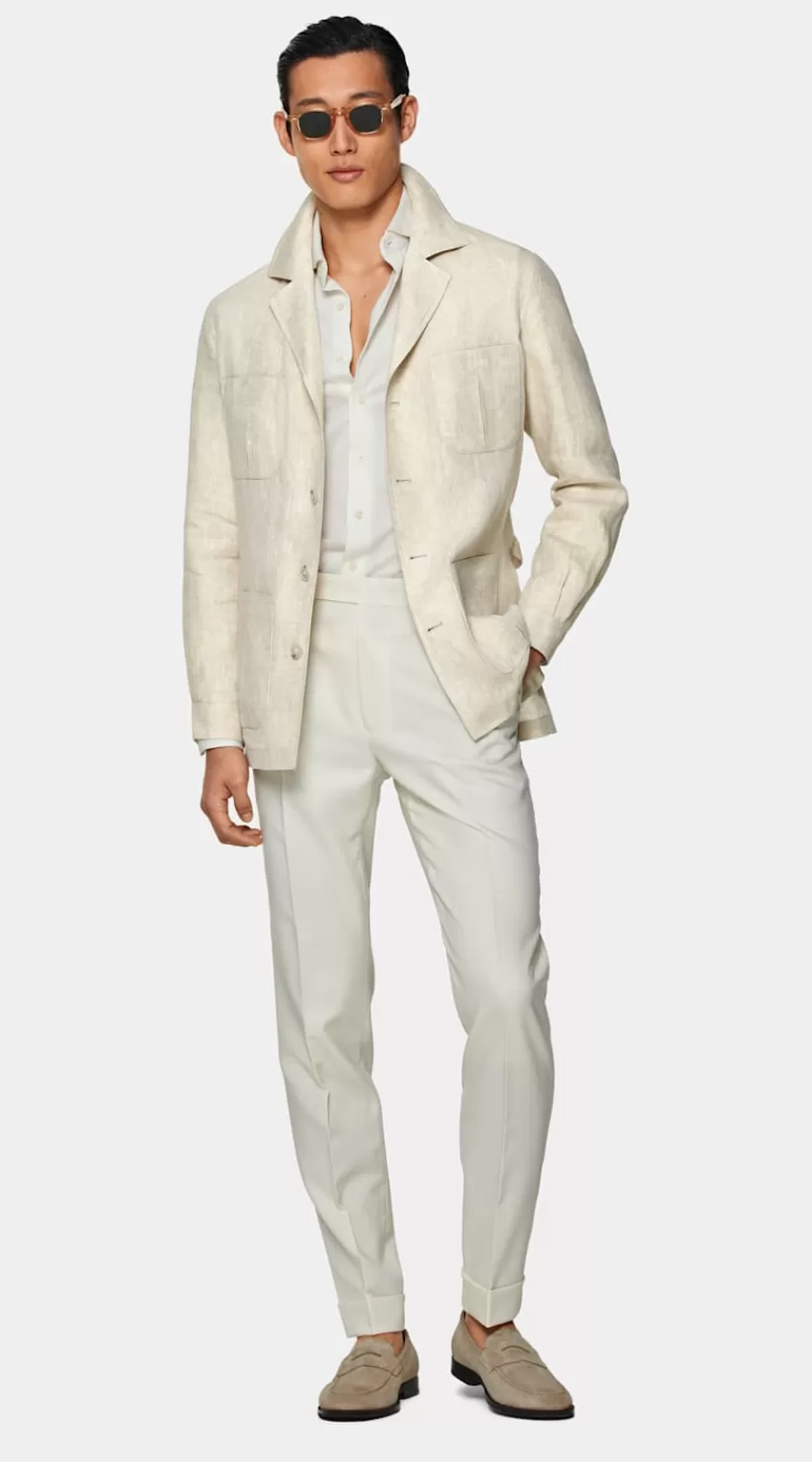 Suitsupply Safari Sakko Sand Relaxed Fit Aus Pures Leinen | Deutschland Cheap