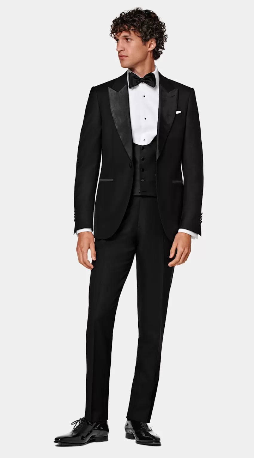 Suitsupply Smokingweste Schwarz Aus Pure S110er Schurwolle | Deutschland Cheap