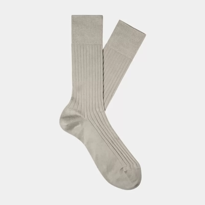 Suitsupply Socken Hellgrün Regular Aus Baumwolle | Deutschland Online