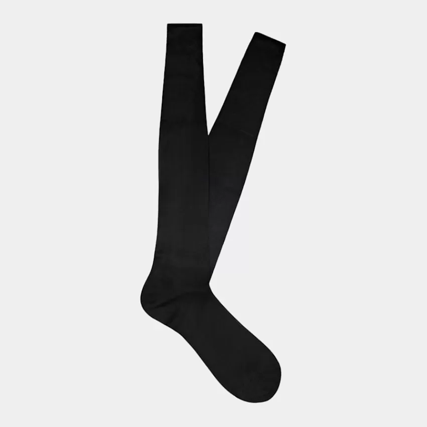 Suitsupply Socken Schwarz Regular Aus Seide | Deutschland Flash Sale