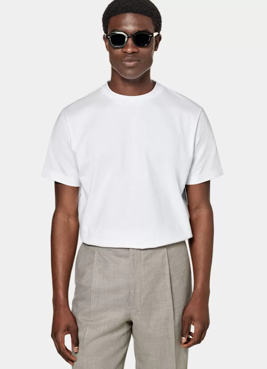 Suitsupply T-Shirt Rundhals Weiss Aus Reine Baumwolle | Deutschland Store