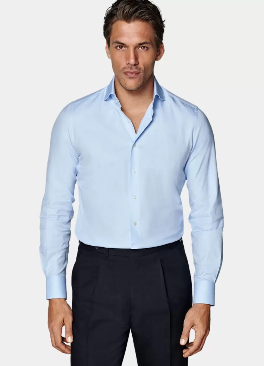 Suitsupply Twill Hemd Hellblau Extra Slim Fit Aus Ägyptische Baumwolle | Deutschland Best