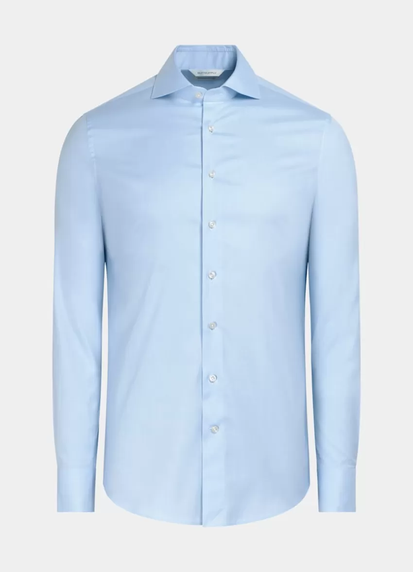 Suitsupply Twill Hemd Hellblau Extra Slim Fit Aus Ägyptische Baumwolle | Deutschland Best