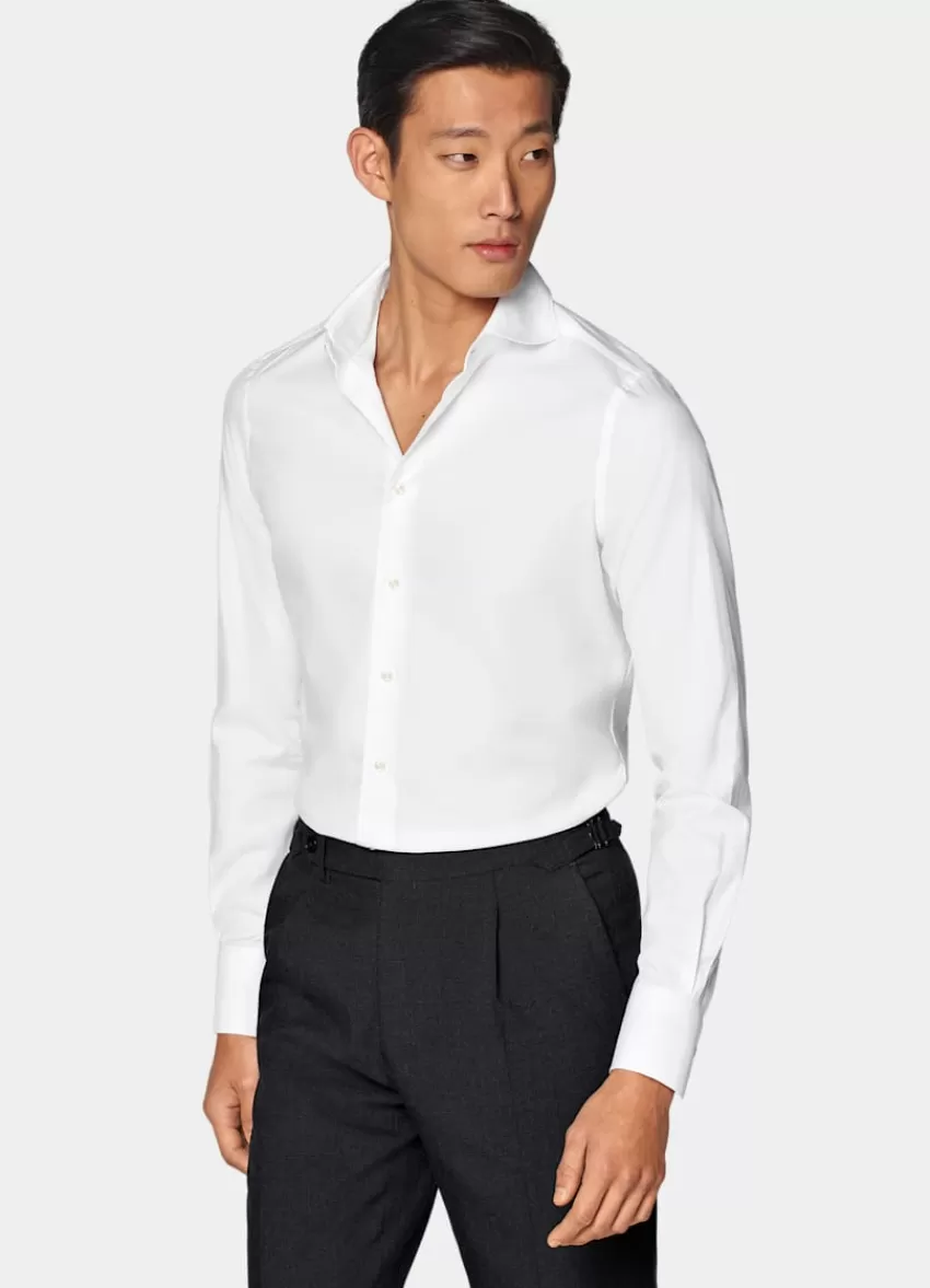 Suitsupply Twill Hemd Weiß Extra Slim Fit Aus Ägyptische Baumwolle | Deutschland Discount