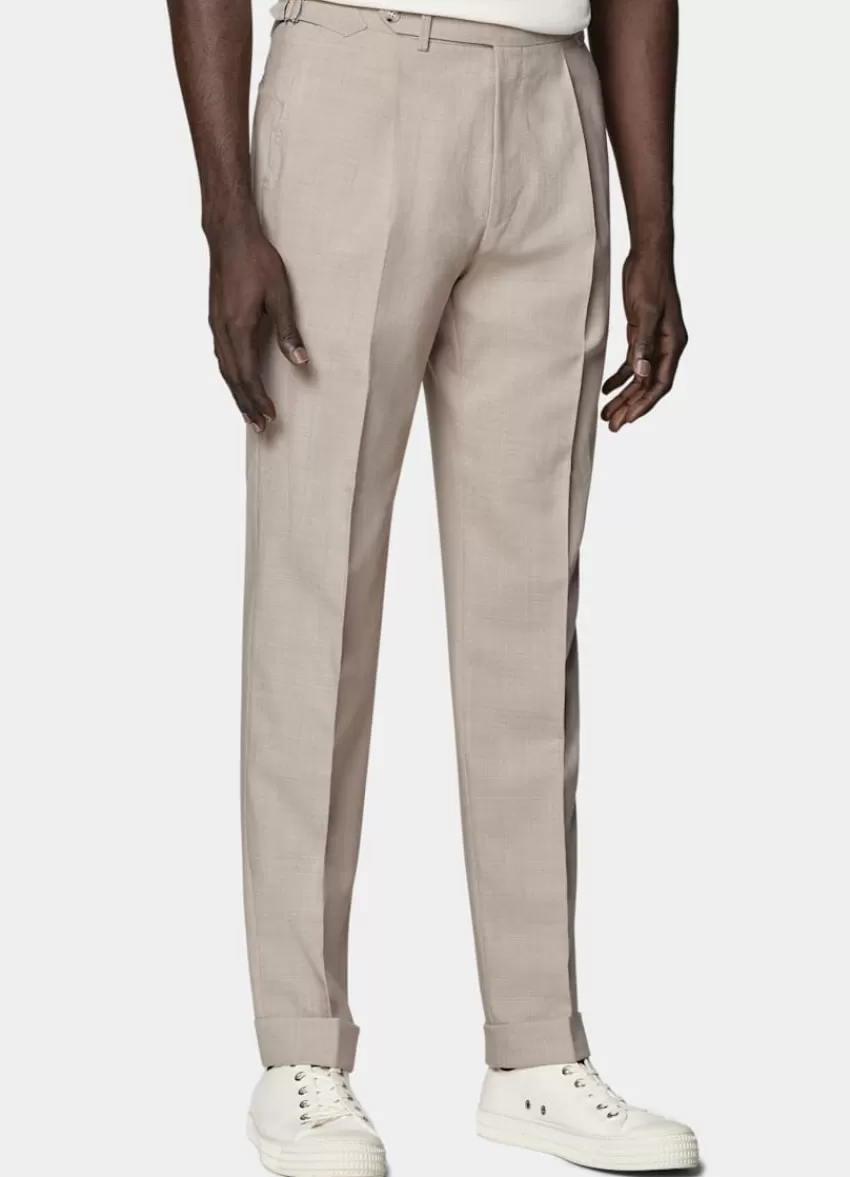 Suitsupply Vigo Hose Sand Slim Leg Tapered Aus Pure 4fach Traveller Schurwolle | Deutschland Cheap