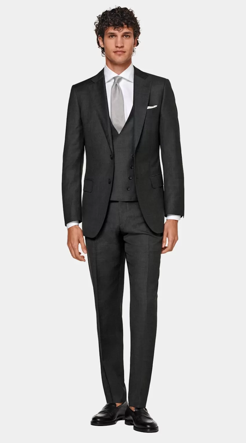 Suitsupply Weste Dunkelgrau Aus Pure S110er Schurwolle | Deutschland Discount